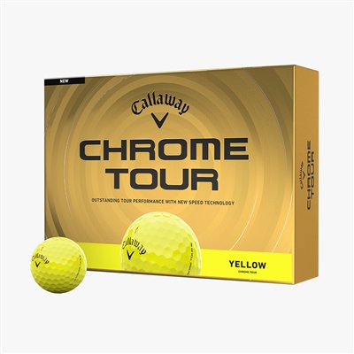 Callaway Chrome Tour Golf Balls, Yellow