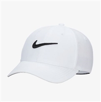 Nike Dri-Fit Club Structured Swoosh Adjustable Hat, White