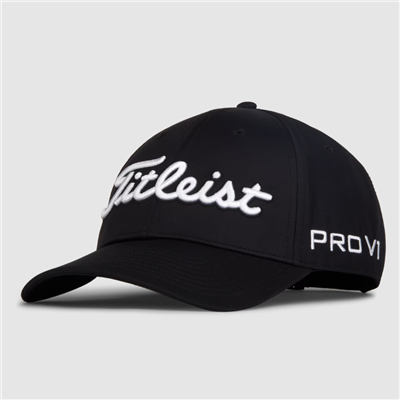 Titleist Tour Performance Adjustable Hat, Black/White