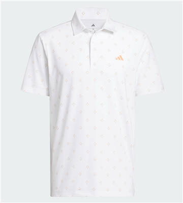 adidas Men's Ultimate365 Essense Print Climacool Polo Shirt, White