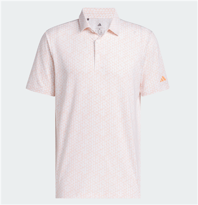 adidas Men's Ultimate365 Tango Print Climacool Polo Shirt,  White/Orange