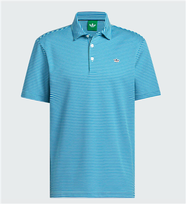 adidas Men's Originals Stripe Pique Polo, Blue