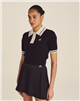 Malbon Women's Mikayla Knit Polo, Black