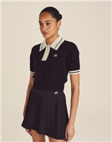 Malbon Women's Mikayla Knit Polo, Black