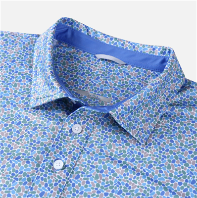 Swannies Men's Pebble Polo, Cornflower