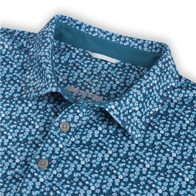 Swannies Men's Ridge Polo, Deep Lake