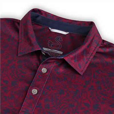Swannies Men's Sunset Polo, Berry