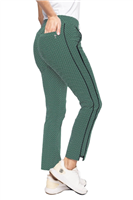 Golftini Women's Ankle Pant, 27" - Kelly Green/Navy