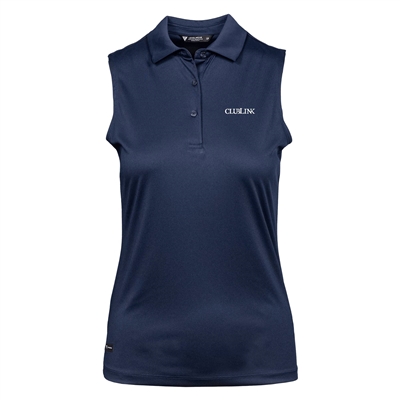 ClubLink Women's Sleeveless Polo, Navy