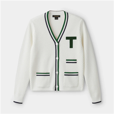 Tilley Women's T Cardigan, White/Green