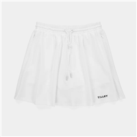 Tilley Women's Preppy Pique Mini Skirt, White/Pine Green