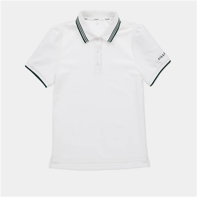 Tilley Women's Preppy Pique Polo, White/Green