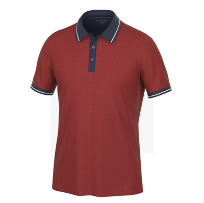 Galvin Green Menâ€™s Miller Breathable Golf Shirt, Red/Navy