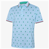 Galvin Green Menâ€™s Mendez Breathable Golf Shirt,  Crystal Blue/Green