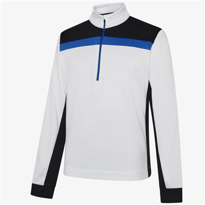 Galvin Green Menâ€™s Dean Insulating 1/4 Zip, Black/White/Royal Blue