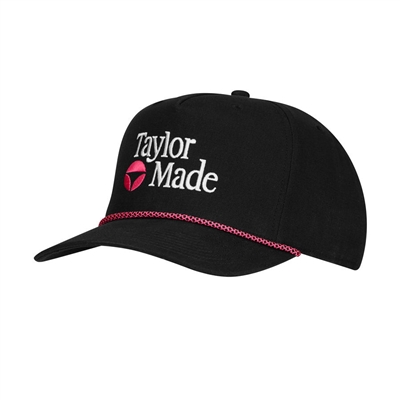 TaylorMade A-Frame Legacy Rope Hat, Black/Pink