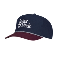 TaylorMade A-Frame Legacy Rope Hat, Navy/Red