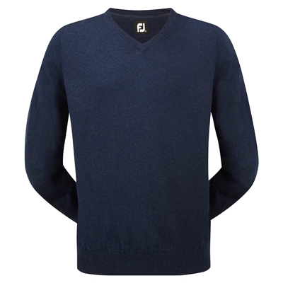 Footjoy FJ Lambswool V-Neck Pullover, Navy