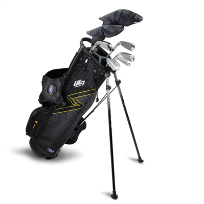 US Kids UL7 63" 7-Piece Stand Set, Black/Gold