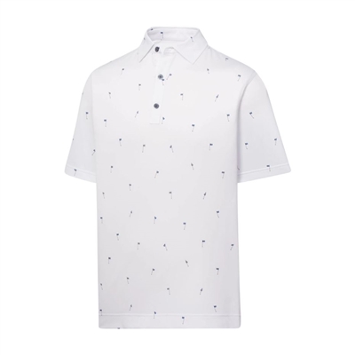 Footjoy Menâ€™s 18 Holes Lisle Polo, White