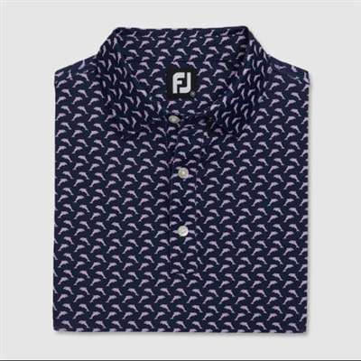 Footjoy Lisle Leaping Dolphins, Navy/Lavender