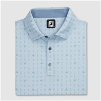 Footjoy Menâ€™s The 19th Hole Golf Shirt, Light Blue