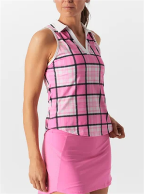 Sofibella Women's Flora Sleeveless Polo, Pink