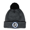 Footjoy Pom Pom Solid Knit Hat, Charcoal