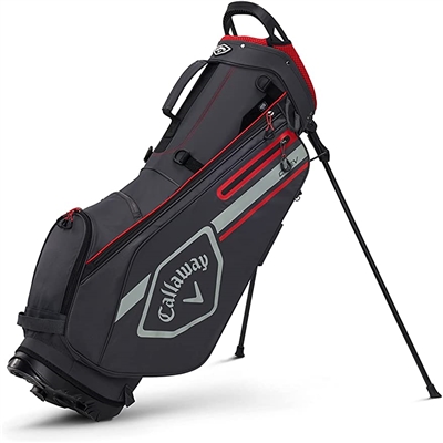 Callaway Golf 2022 Chev Stand Bag, Charcoal/Fire Red