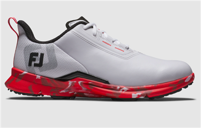 FootJoy Men's FJ Fuel Canada Spikeless Golf Shoe, White/Red/Black