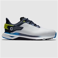 FootJoy Men's PROSLX Spikeless Golf Shoes, White/Navy