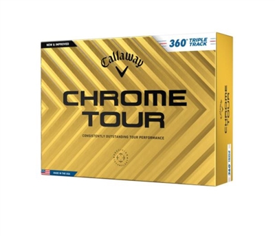 Prior Generation Callaway Chrome Tour Golf Balls, White Triple Track