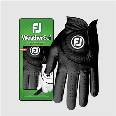 FootJoy Men's Weathersof Golf Glove, Black