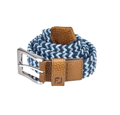 Men's Footjoy Standard Braided Belt, Bluestone/Denim