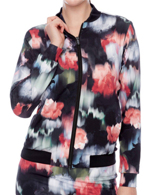 Swing Control Velocity Bomber Jacket, Black Floral