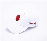 Black Clover Premium Clover 95 Fitted Hat, White/Red