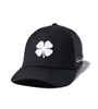 Black Clover Perf 9 Fitted Hat, Black/White