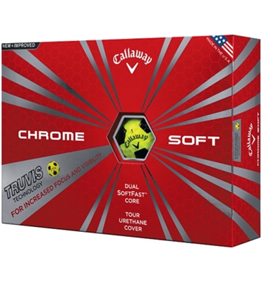 Callaway Chrome Soft 2018 Truvis Yellow Golf Balls