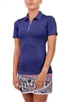 Sofibella Short Sleeve Polo, Navy