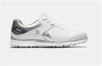 Women's FootJoy Pro/SL Golf Shoes - White/Silver/Grey