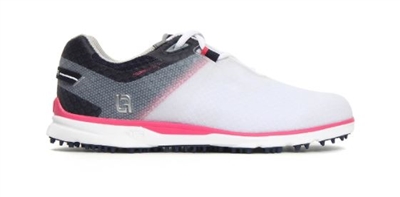 FootJoy Women's Pro SL Sport Spikeless Shoe, White/Navy/Pink