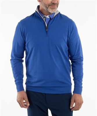 Bobby Jones PIMA Cotton Quarter-Zip Pullover, Marine Blue