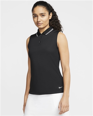 Nike Dri-FIT Victory Women's Sleeveless Golf Polo, Black