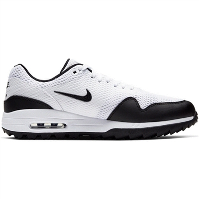 Nike Men's 2020 Air Max 1 G Spikeless Golf Shoes, White/Black