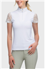 Kastel Women's Lace Short Sleeve Top, White