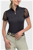 Kastel Women's Lace Short Sleeve Top, Black