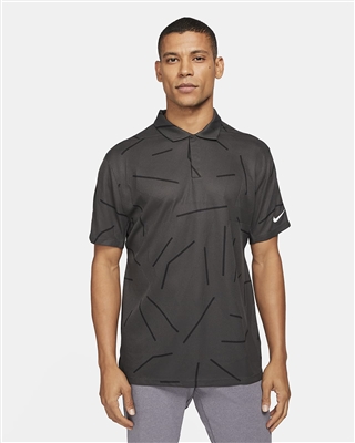 Nike Dri-FIT Tiger Woods Menâ€™s Golf Polo, Dark Smoke Grey/Black