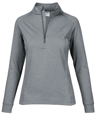 Custom Logo Women's Levelwear Essence Midlayer, Heather Charcoal