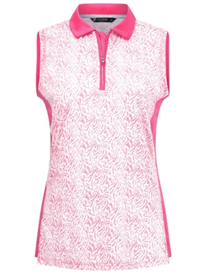 Custom Logo Women's Levelwear Ripple Polo, Pink