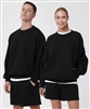 Custom Logo Levelwear Unisex Luxe Signature Crew, Black